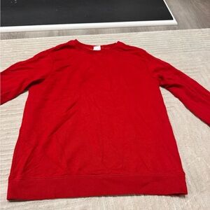 Red crew neck